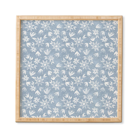 Schatzi Brown Erinn Floral Chambray Framed Wall Art