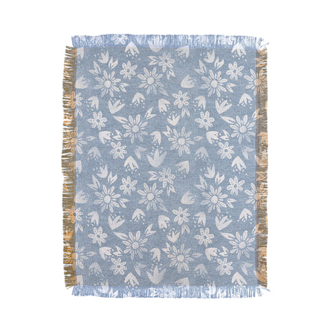 Schatzi Brown Erinn Floral Chambray Throw Blanket