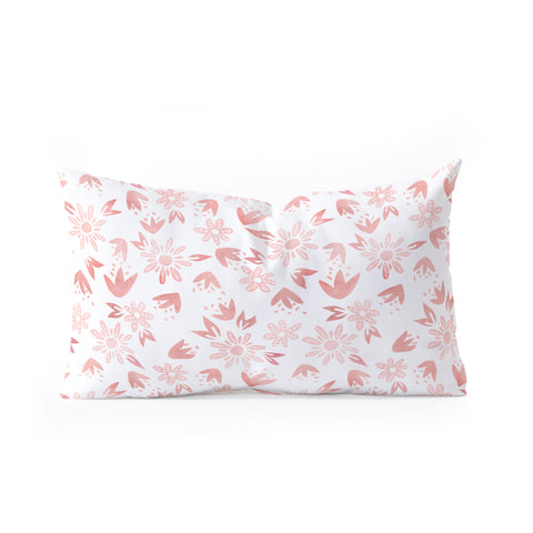 Schatzi Brown Erinn Floral Pink Oblong Throw Pillow