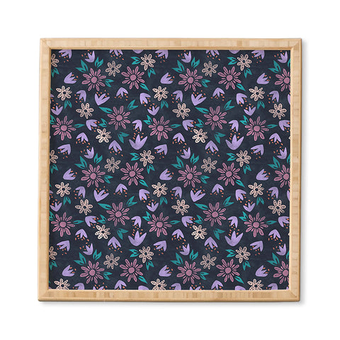 Schatzi Brown Erinn Floral Purple Framed Wall Art