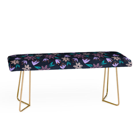 Schatzi Brown Erinn Floral Purple Bench