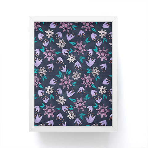 Schatzi Brown Erinn Floral Purple Framed Mini Art Print