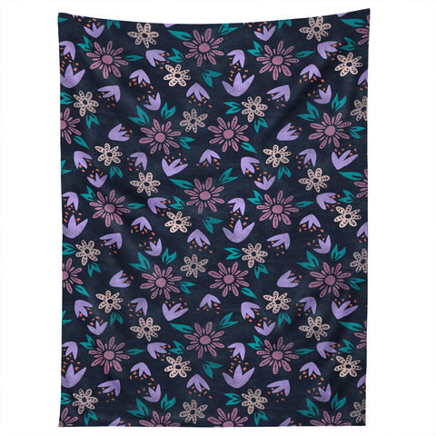 Schatzi Brown Erinn Floral Purple Tapestry