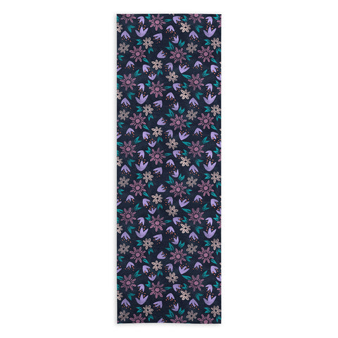 Schatzi Brown Erinn Floral Purple Yoga Towel