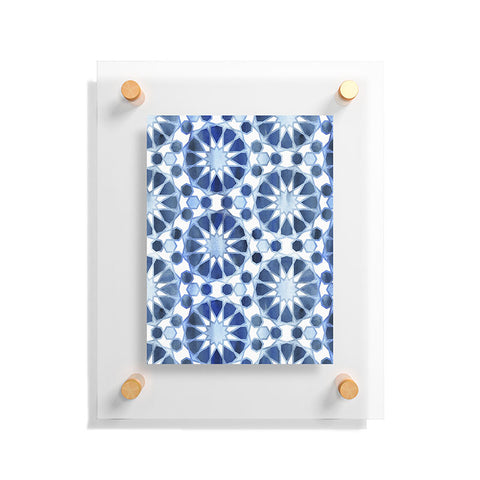 Schatzi Brown Farah Tile Blue Floating Acrylic Print