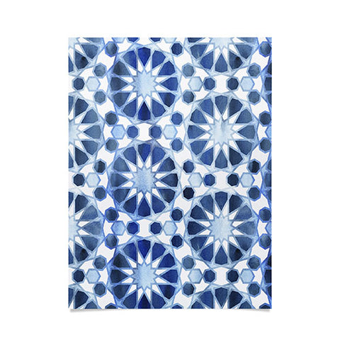 Schatzi Brown Farah Tile Blue Poster