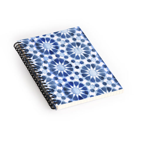 Schatzi Brown Farah Tile Blue Spiral Notebook
