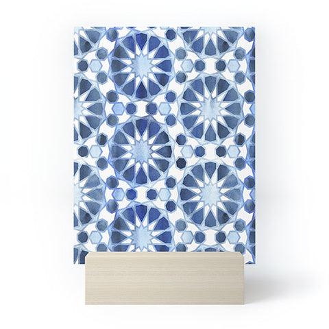 Schatzi Brown Farah Tile Blue Mini Art Print