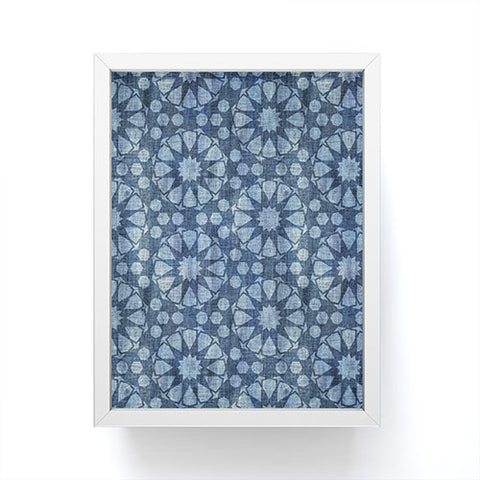 Schatzi Brown Farah Tile Denim Framed Mini Art Print