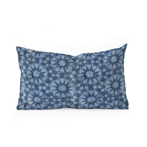Schatzi Brown Farah Tile Denim Oblong Throw Pillow