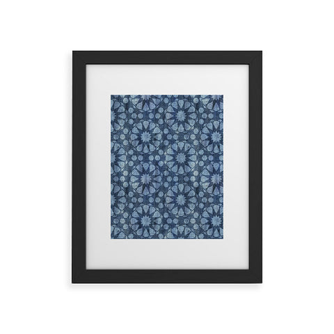 Schatzi Brown Farah Tile Denim Framed Art Print