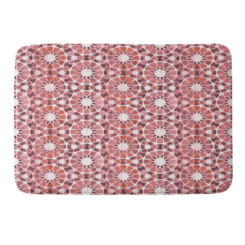 Schatzi Brown Farah Tile Rose Memory Foam Bath Mat