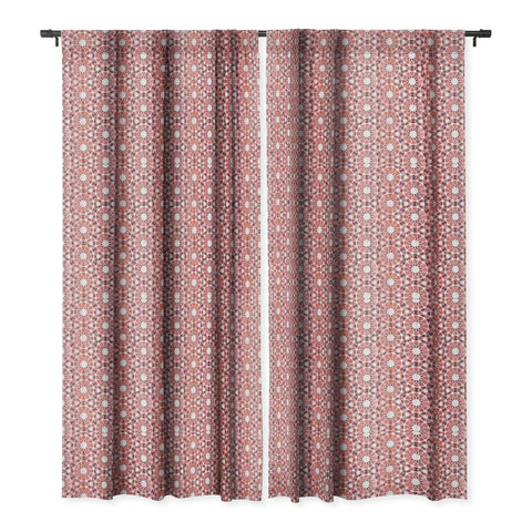 Schatzi Brown Farah Tile Rose Blackout Window Curtain