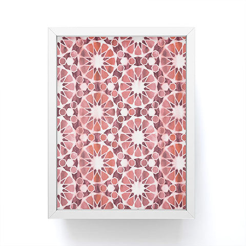 Schatzi Brown Farah Tile Rose Framed Mini Art Print