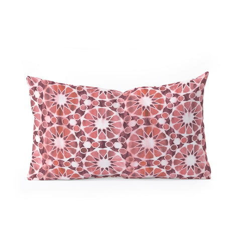 Schatzi Brown Farah Tile Rose Oblong Throw Pillow