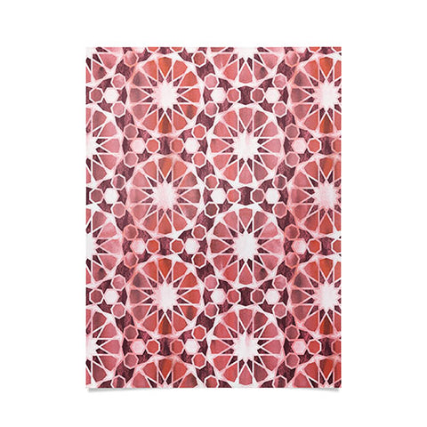 Schatzi Brown Farah Tile Rose Poster