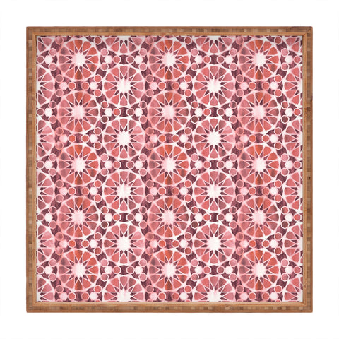 Schatzi Brown Farah Tile Rose Square Tray