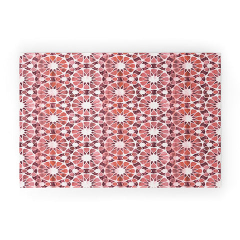 Schatzi Brown Farah Tile Rose Welcome Mat
