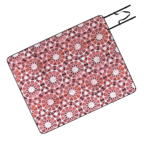 Schatzi Brown Farah Tile Rose Picnic Blanket