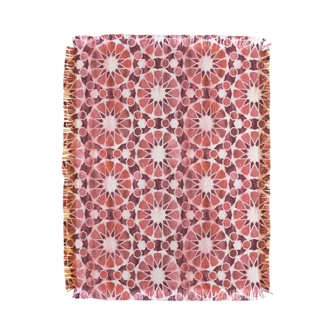 Schatzi Brown Farah Tile Rose Throw Blanket