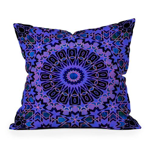 Schatzi Brown Fez Moroccan Tiles 4A Throw Pillow