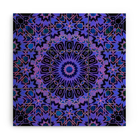 Schatzi Brown Fez Moroccan Tiles 4A Wood Wall Mural