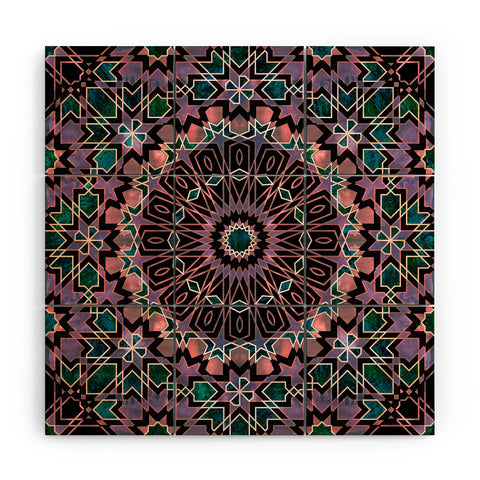 Schatzi Brown Fez Moroccan Tiles 4G Wood Wall Mural