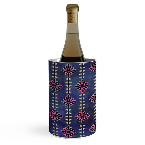 Schatzi Brown Flower Stripe Sparkle Wine Chiller