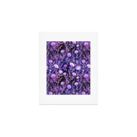 Schatzi Brown Folk Flower Purple Art Print