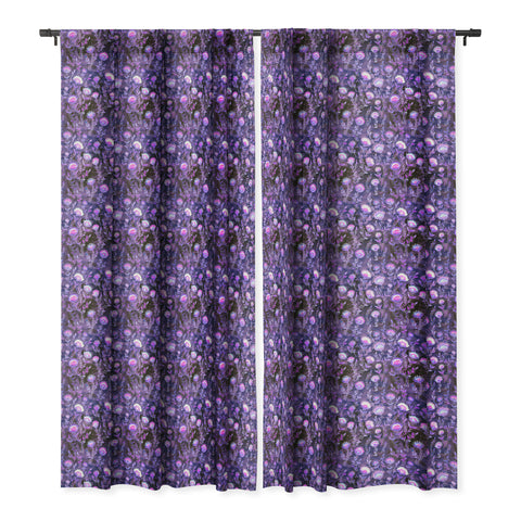 Schatzi Brown Folk Flower Purple Blackout Window Curtain