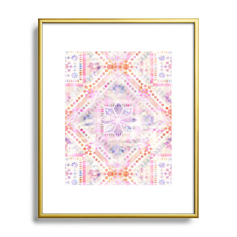 Schatzi Brown Folksie 1C Metal Framed Art Print