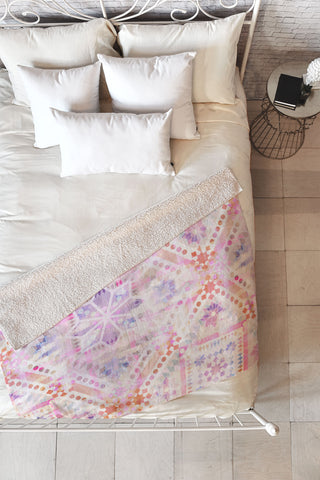 Schatzi Brown Folksie 1C Fleece Throw Blanket