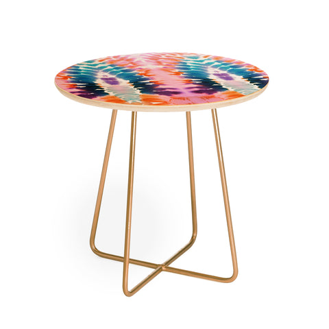 Schatzi Brown Free Spirit Pattern C Round Side Table