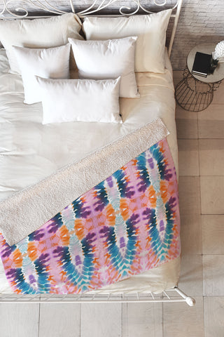 Schatzi Brown Free Spirit Pattern C Fleece Throw Blanket