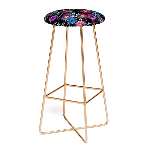 Schatzi Brown Gillian Floral Black Bar Stool