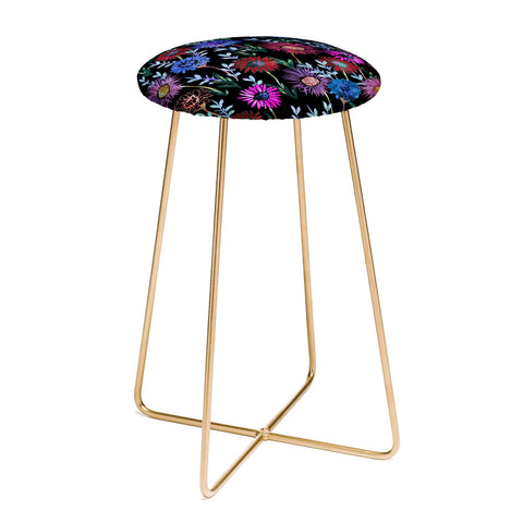 Schatzi Brown Gillian Floral Black Counter Stool