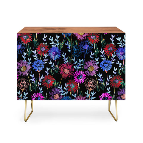 Schatzi Brown Gillian Floral Black Credenza
