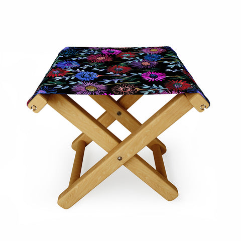 Schatzi Brown Gillian Floral Black Folding Stool