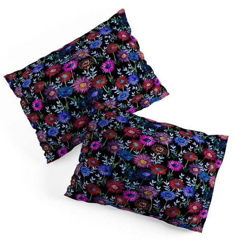 Schatzi Brown Gillian Floral Black Pillow Shams