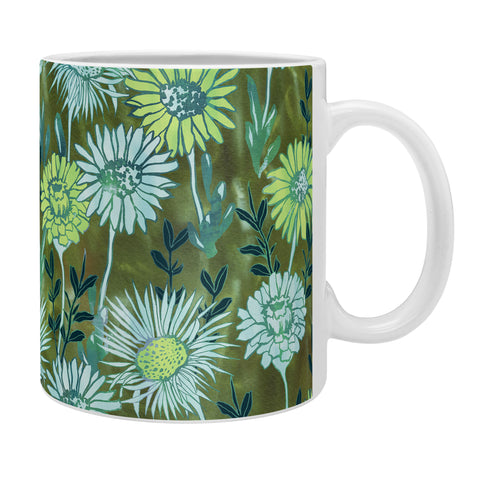 Schatzi Brown Gillian Floral Green Coffee Mug