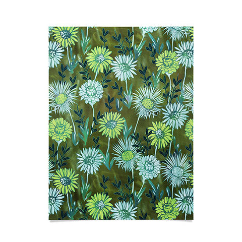 Schatzi Brown Gillian Floral Green Poster