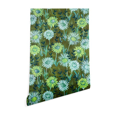 Schatzi Brown Gillian Floral Green Wallpaper