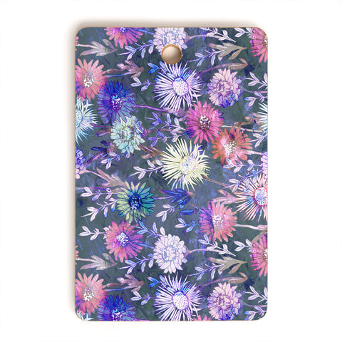 Schatzi Brown Gillian Floral Grey Cutting Board Rectangle