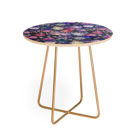 Schatzi Brown Gillian Floral Grey Round Side Table