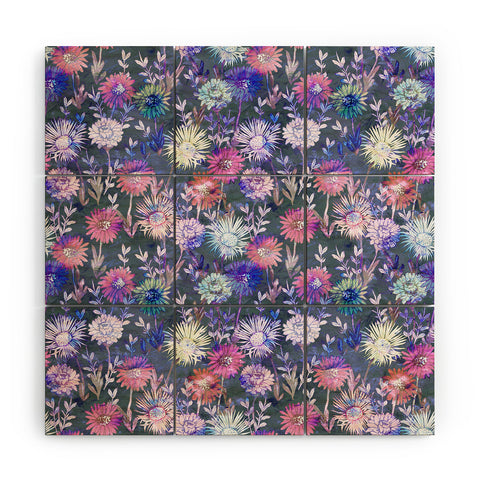 Schatzi Brown Gillian Floral Grey Wood Wall Mural