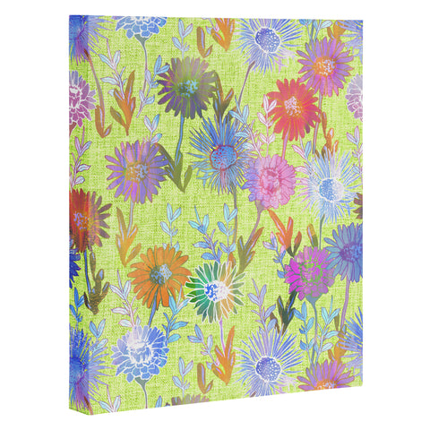 Schatzi Brown Gillian Floral Lime Art Canvas
