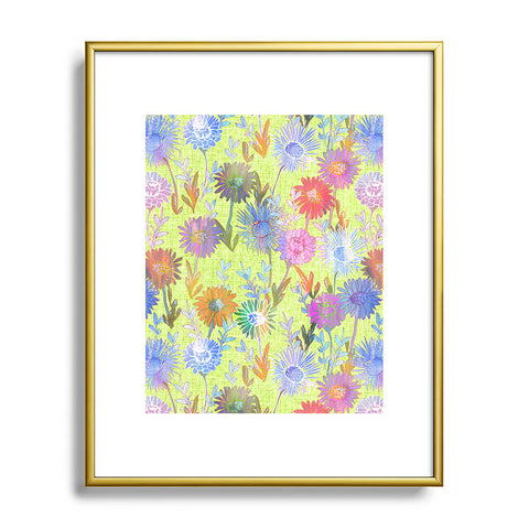 Schatzi Brown Gillian Floral Lime Metal Framed Art Print