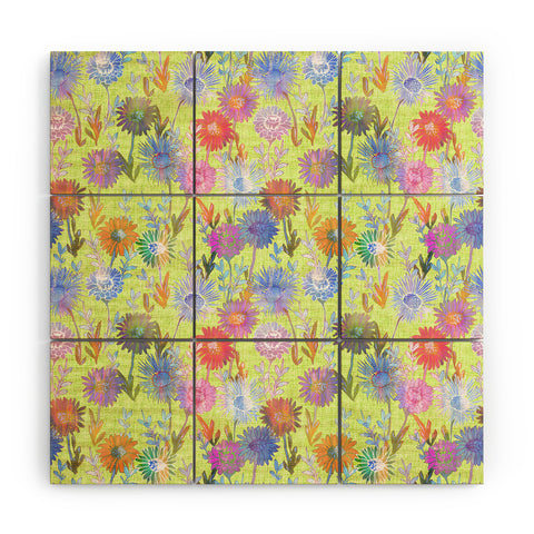 Schatzi Brown Gillian Floral Lime Wood Wall Mural