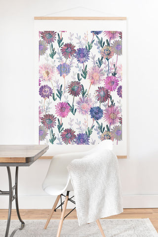 Schatzi Brown Gillian Floral White Art Print And Hanger