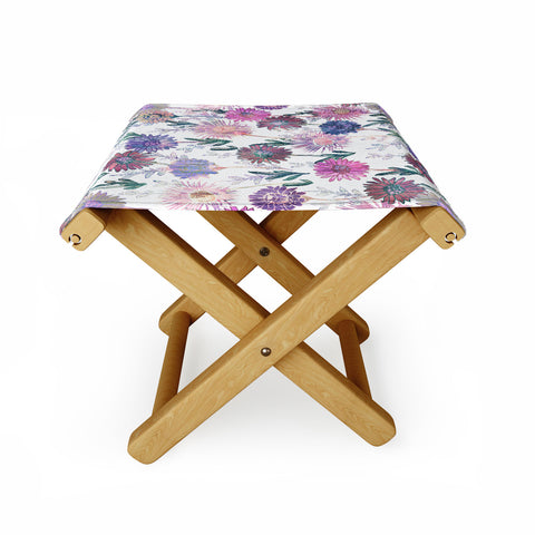 Schatzi Brown Gillian Floral White Folding Stool